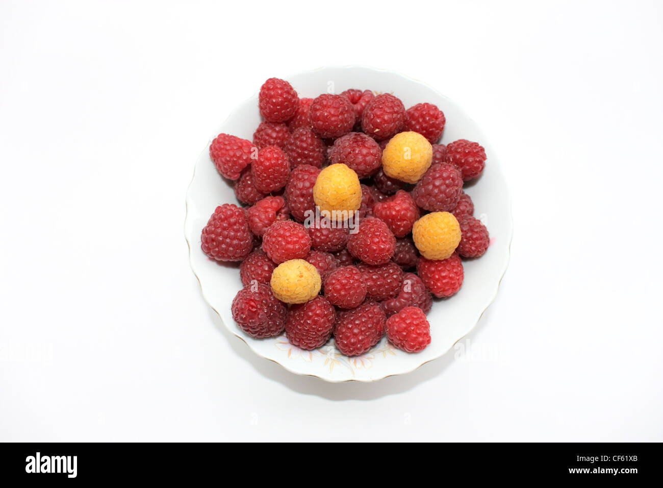 Red Andyellow Raspberry Raspberries yellow bowl hi-res stock photography and images - Alamy