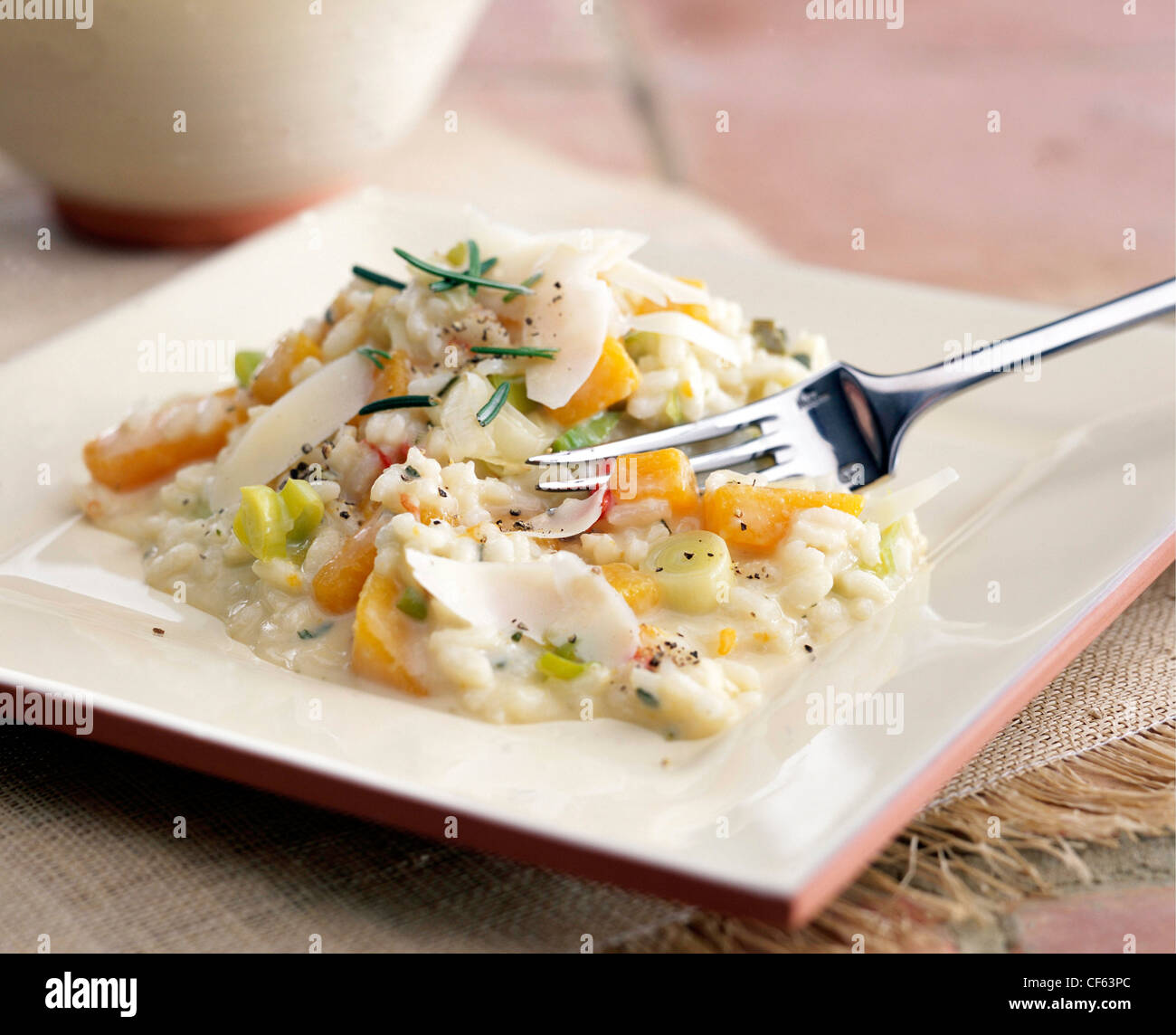 Butternut Squash and Gruyere Risotto You can use any type of squash pumpkin to make this delicious creamy risotto The secret Stock Photo