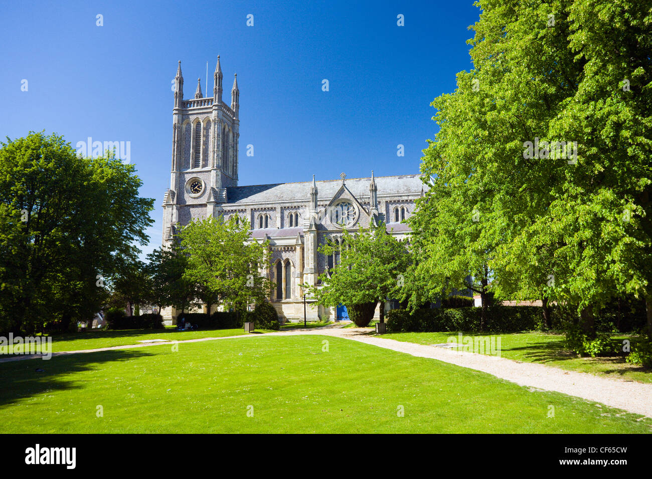 St Mary's Church in Andover, a 19th century church built on top of
