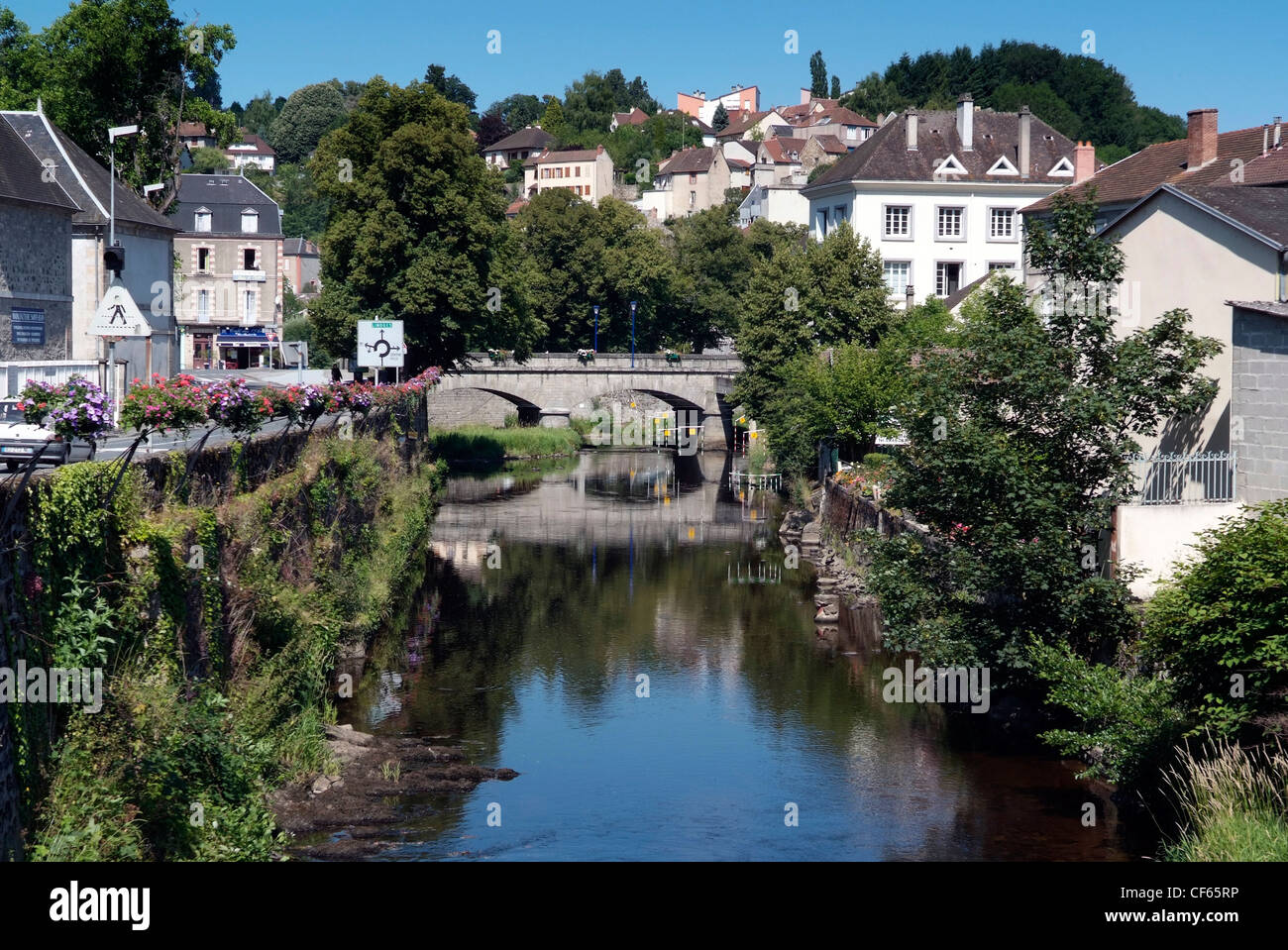 FRANCE, The Creuse, Aubusson, River Creuse Stock Photo