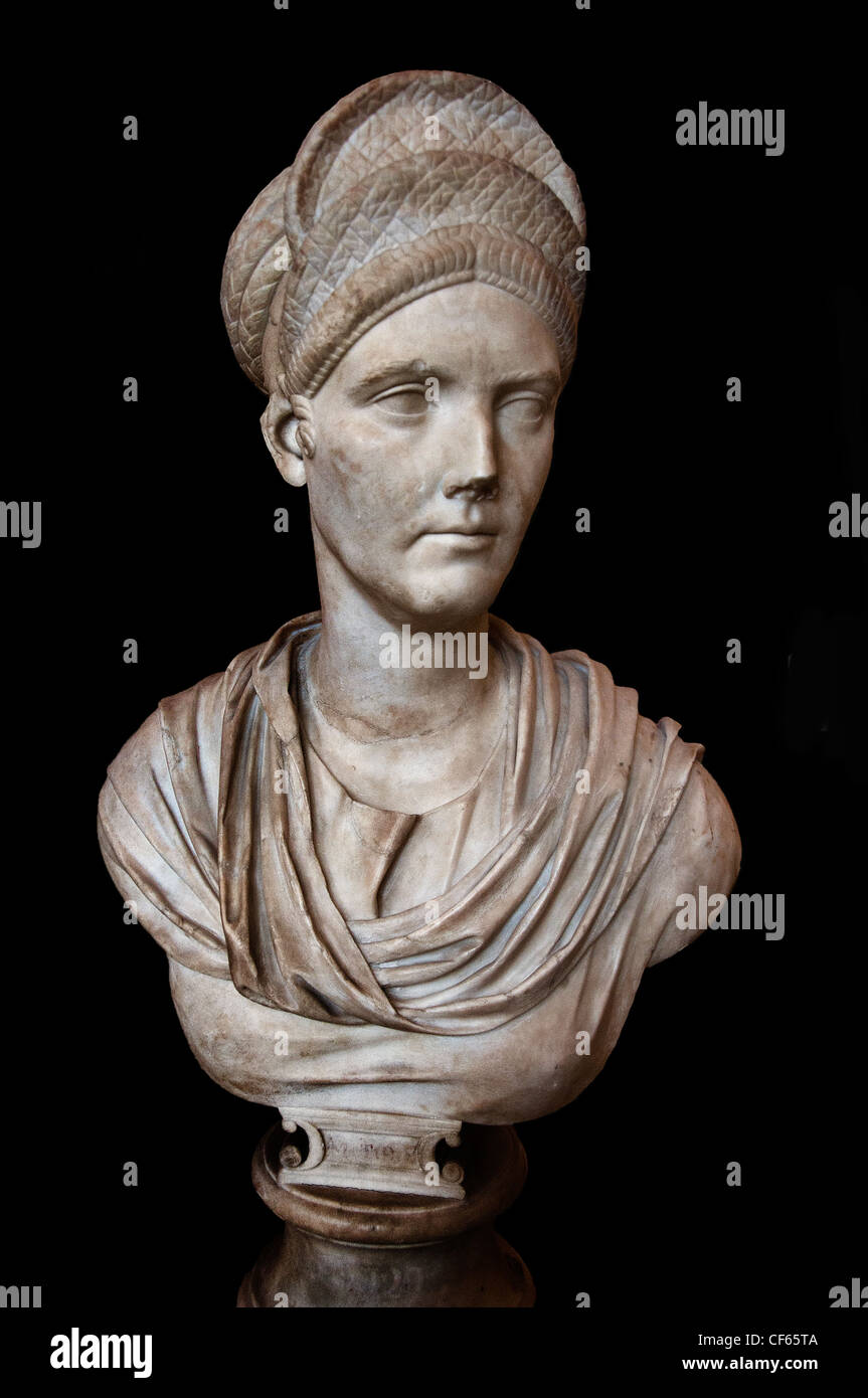 Salonina Matidia  87 - 117 AD niece of Emperor Trajan  mother-in-law of Emperor Hadrian Marble Roman Rome Italy Italian Salonina Matidia  87 - 117 AD Stock Photo