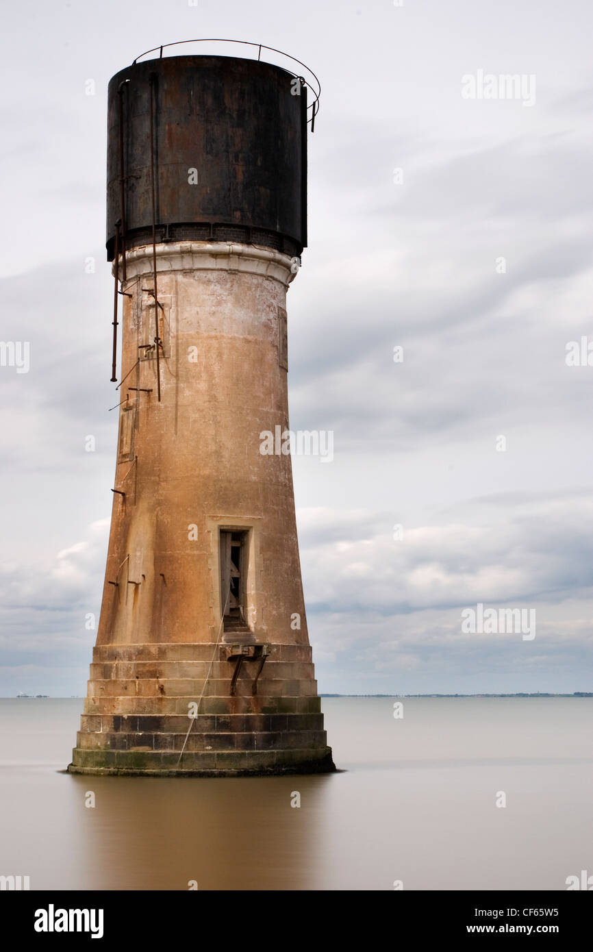 The old lighthouse at Spurn Point. Stock Photo