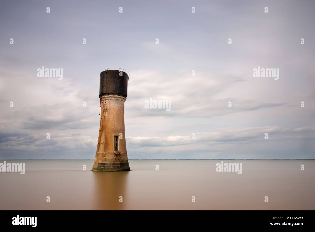The old lighthouse at Spurn Point. Stock Photo
