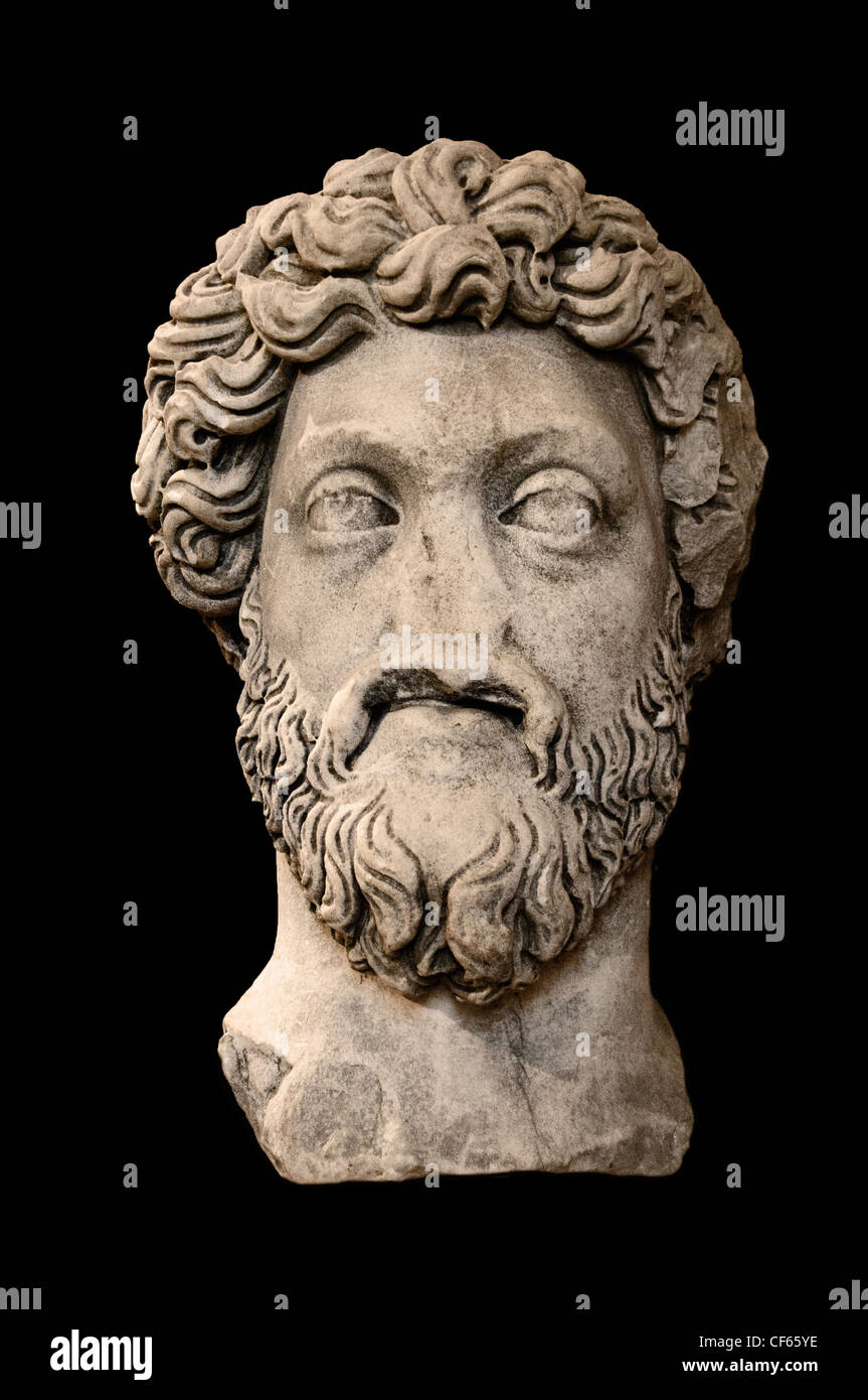 Marcus Aurelius Antoninus  121 –  180 was a Roman emperor from 161 to 180 and a Stoic philosopher, Rome, Italy, Stock Photo