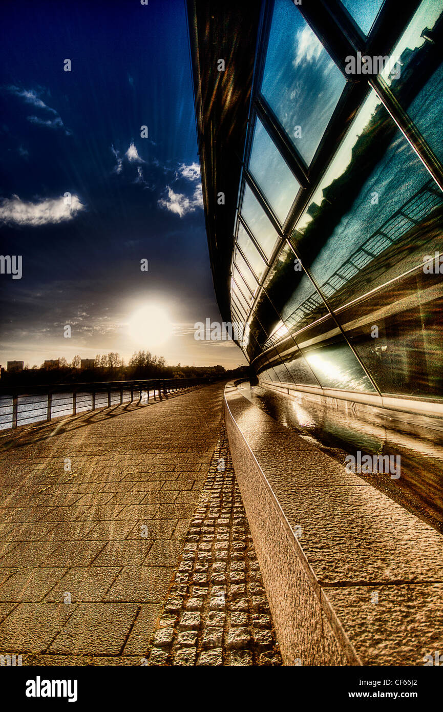 A view of the Glasgow Science Centre in Glasgow. Stock Photo