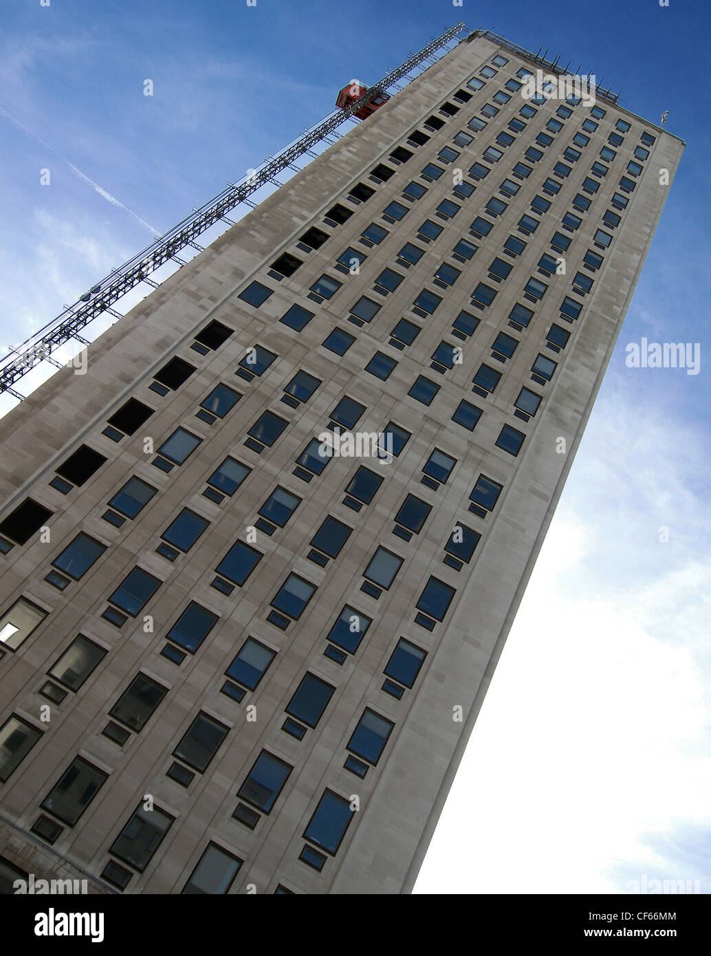 A view up at a skyscraper in Central London. Stock Photo