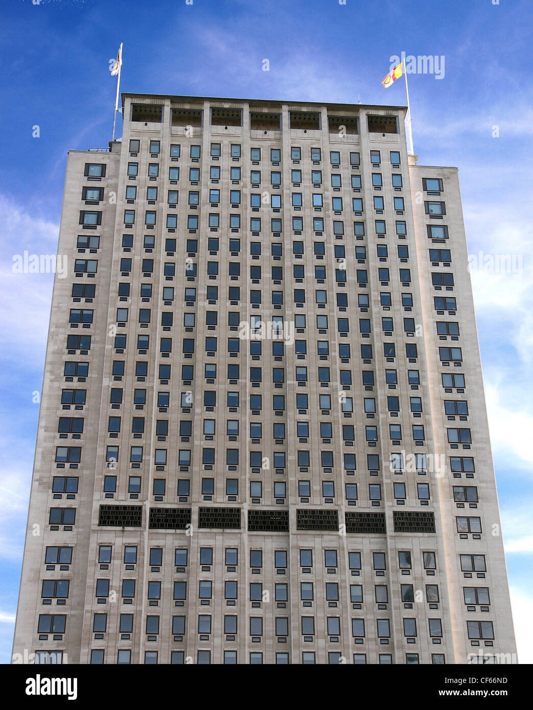 A view up at a skyscraper in Central London. Stock Photo