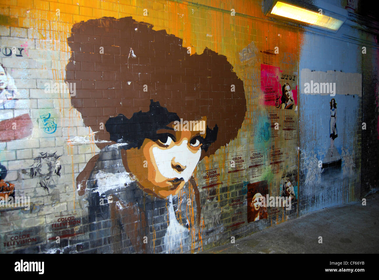 The Cans Festival graffiti exhibition in Leake Street. Stock Photo