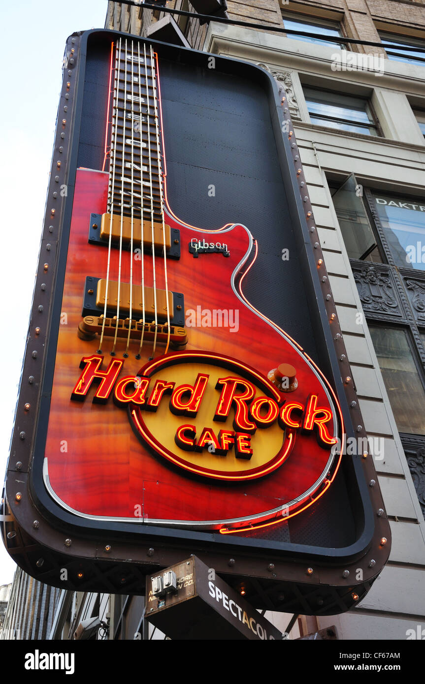 Hard Rock Cafe restaurant, New York, USA Stock Photo - Alamy