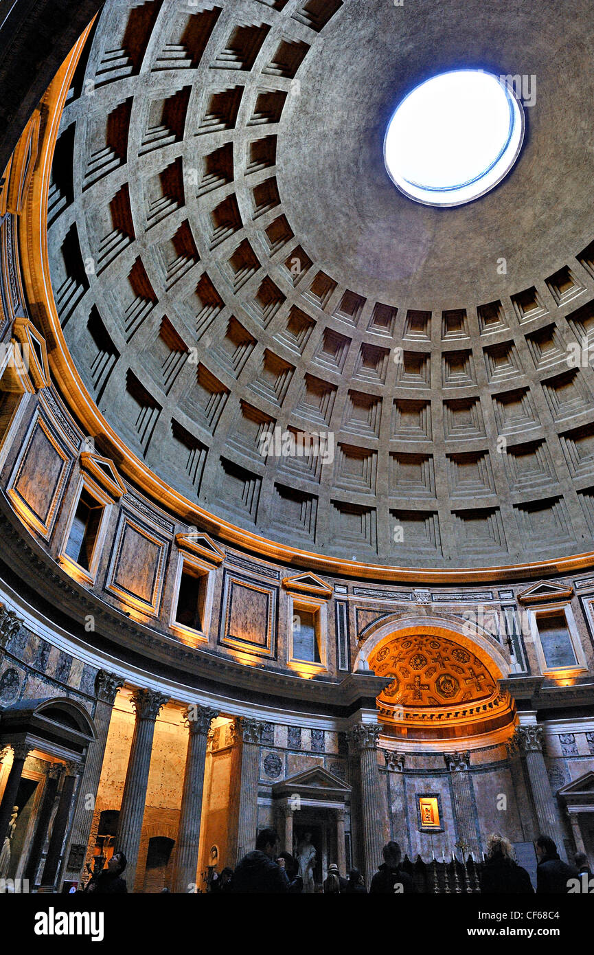 Inside the Pantheon, Rome, italy. Stock Photo