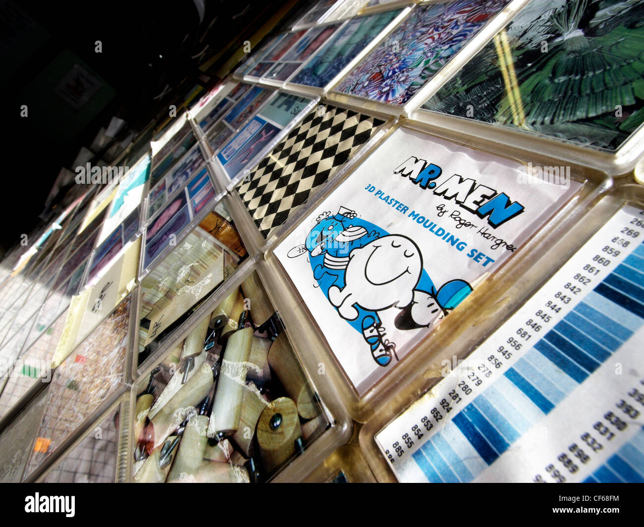 View of photograph tiles in the city of Manchester Stock Photo Alamy