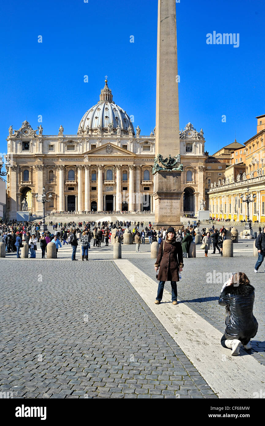 Saint Peter square, Vatican, Rome, italy. Stock Photo