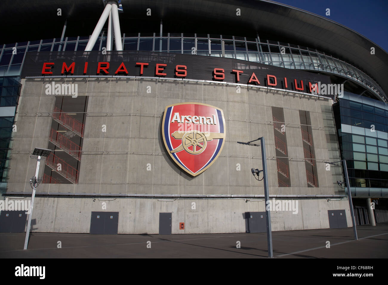 Exterior view of the Emirates Stadium. This is the new home of Arsenal