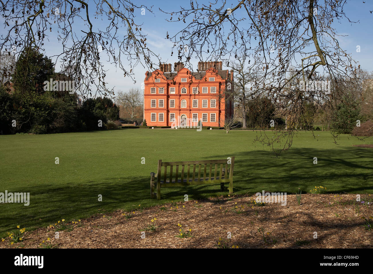 A view to The Dutch House at Kew Gardens in London. Stock Photo
