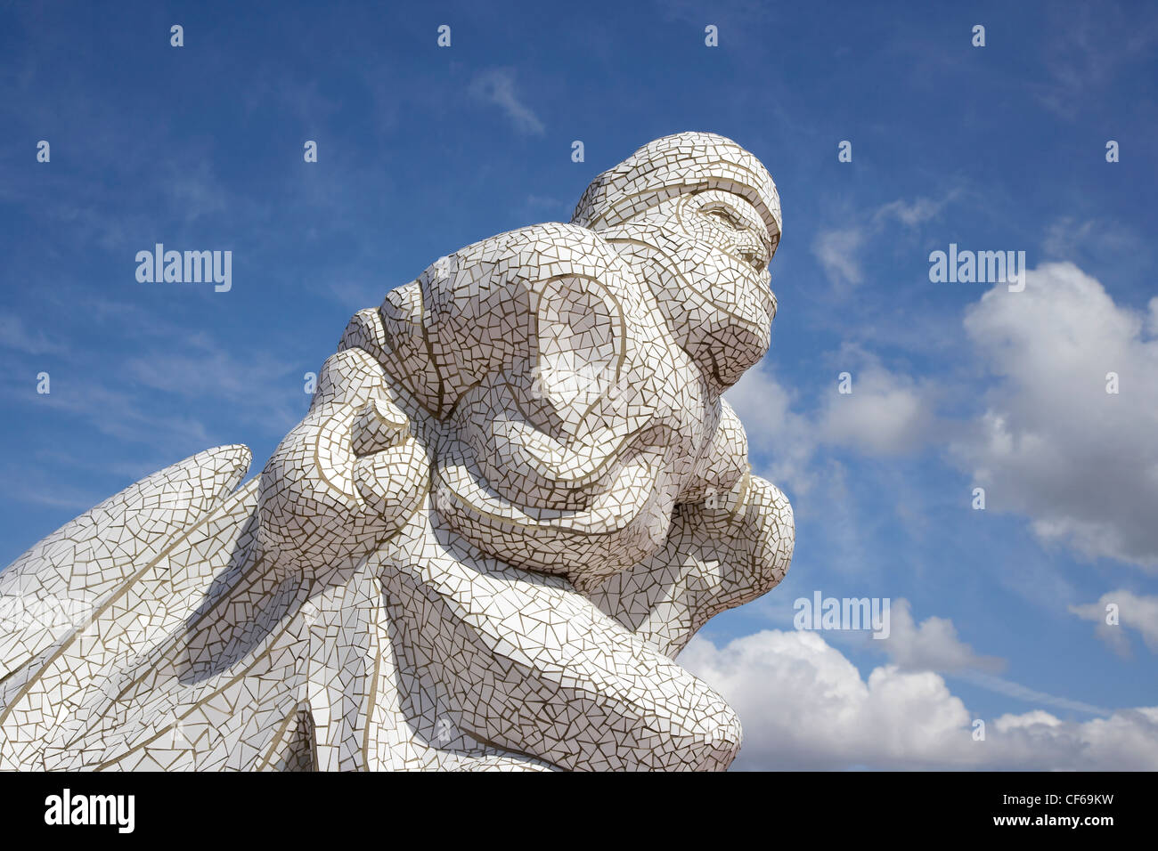 A close up of the Captain Scott Memorial Statue at Cardiff Bay. Stock Photo
