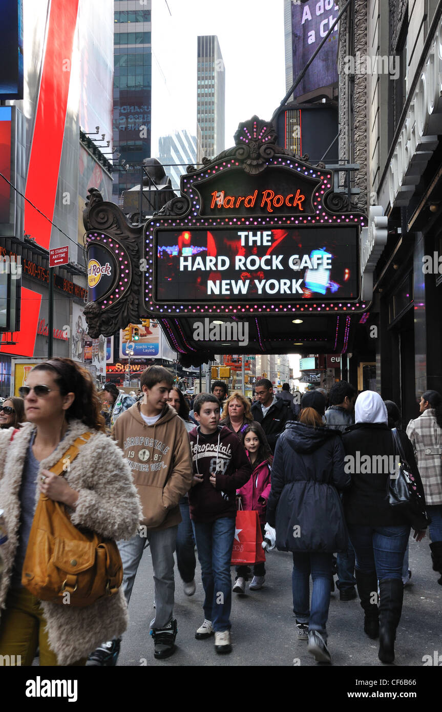 Hard Rock Cafe restaurant, New York, USA Stock Photo - Alamy