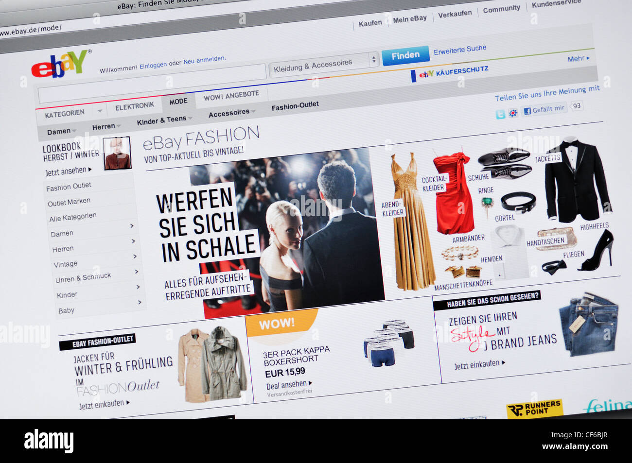 Ebay website - German Stock Photo
