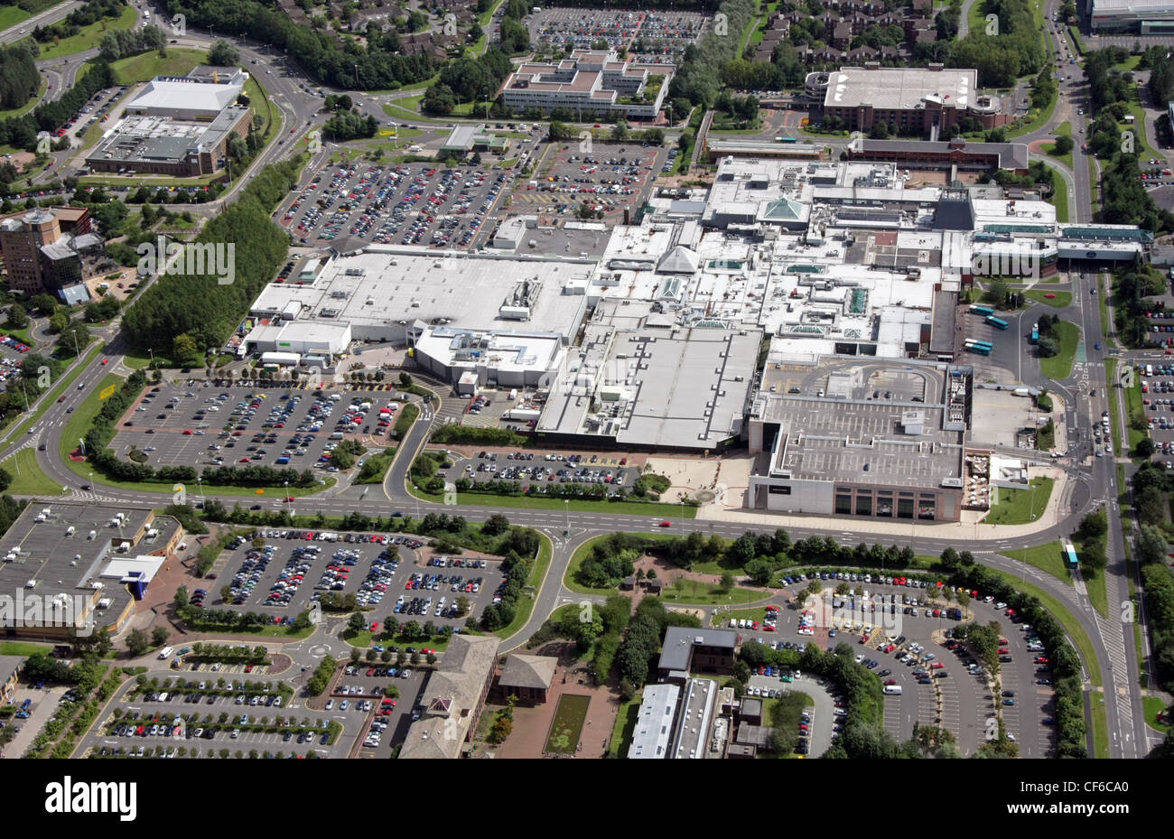 Aerial View Telford Town Centre Stock Photos & Aerial View Telford Town