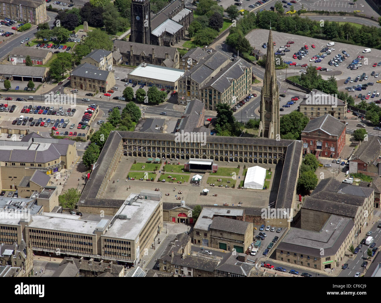 Aerial view of the Piece Hall, Halifax Stock Photo