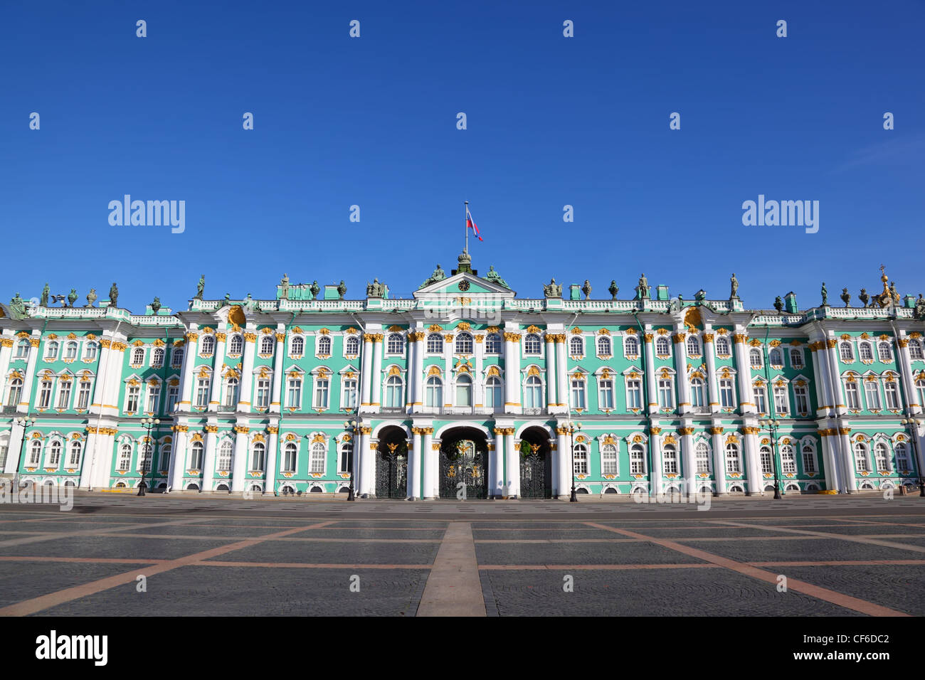 Palace Square, Hermitage museum. Saint-Petersburg, Russia Stock Photo