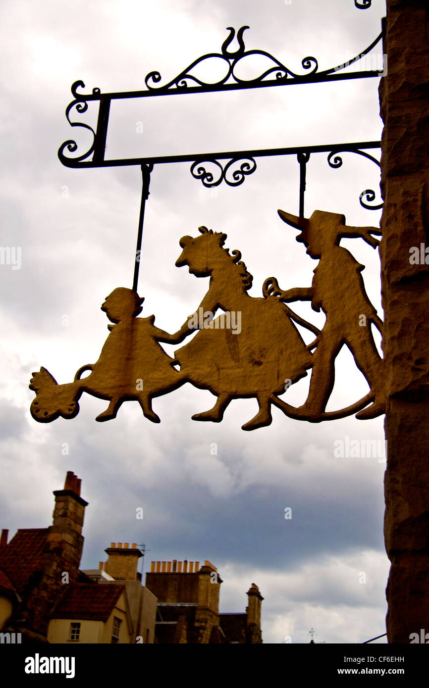 Detail of the signage of the Museum of Childhood in Edinburgh. Stock Photo