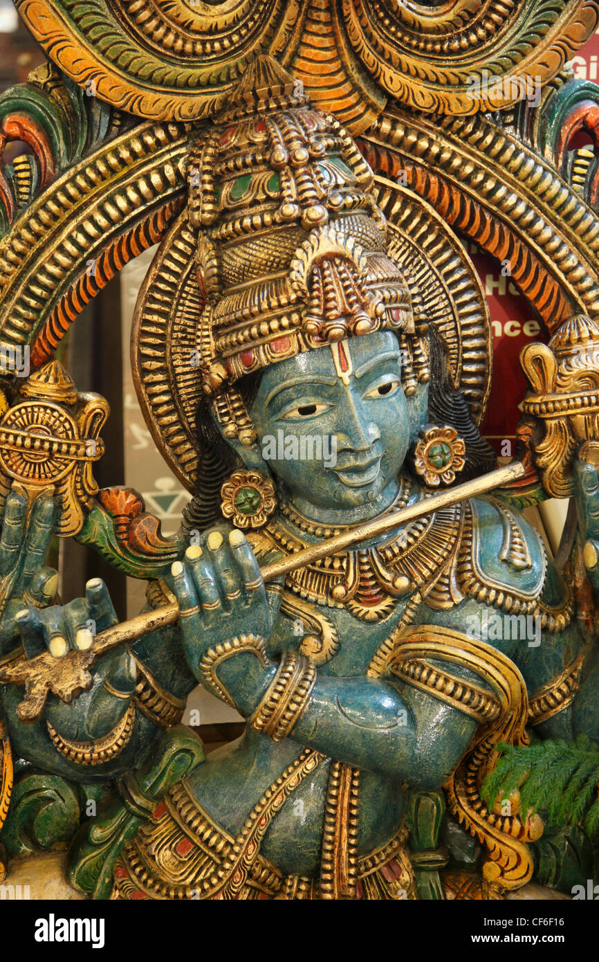 India, Delhi, Vishnu, hindu god statue, Stock Photo