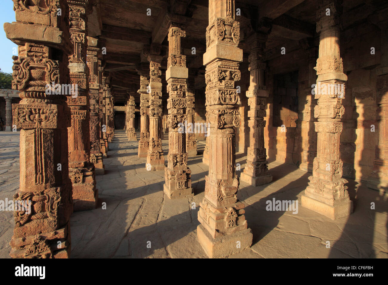 India, Delhi, Quwwat-ul-Islam Mosque, Qutb Complex, Stock Photo