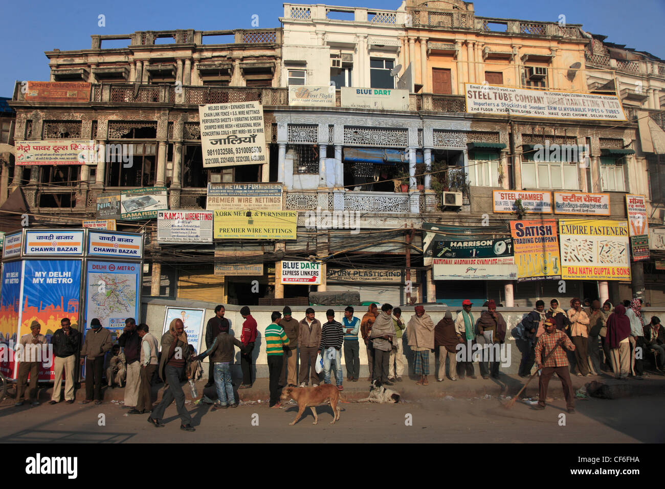 India, Delhi, Old Delhi, Chawri Bazar, street scene Stock Photo Alamy