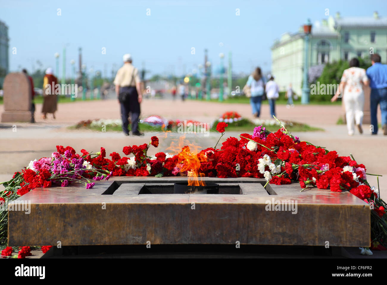 Monument to victims of revolution on Mars field Stock Photo