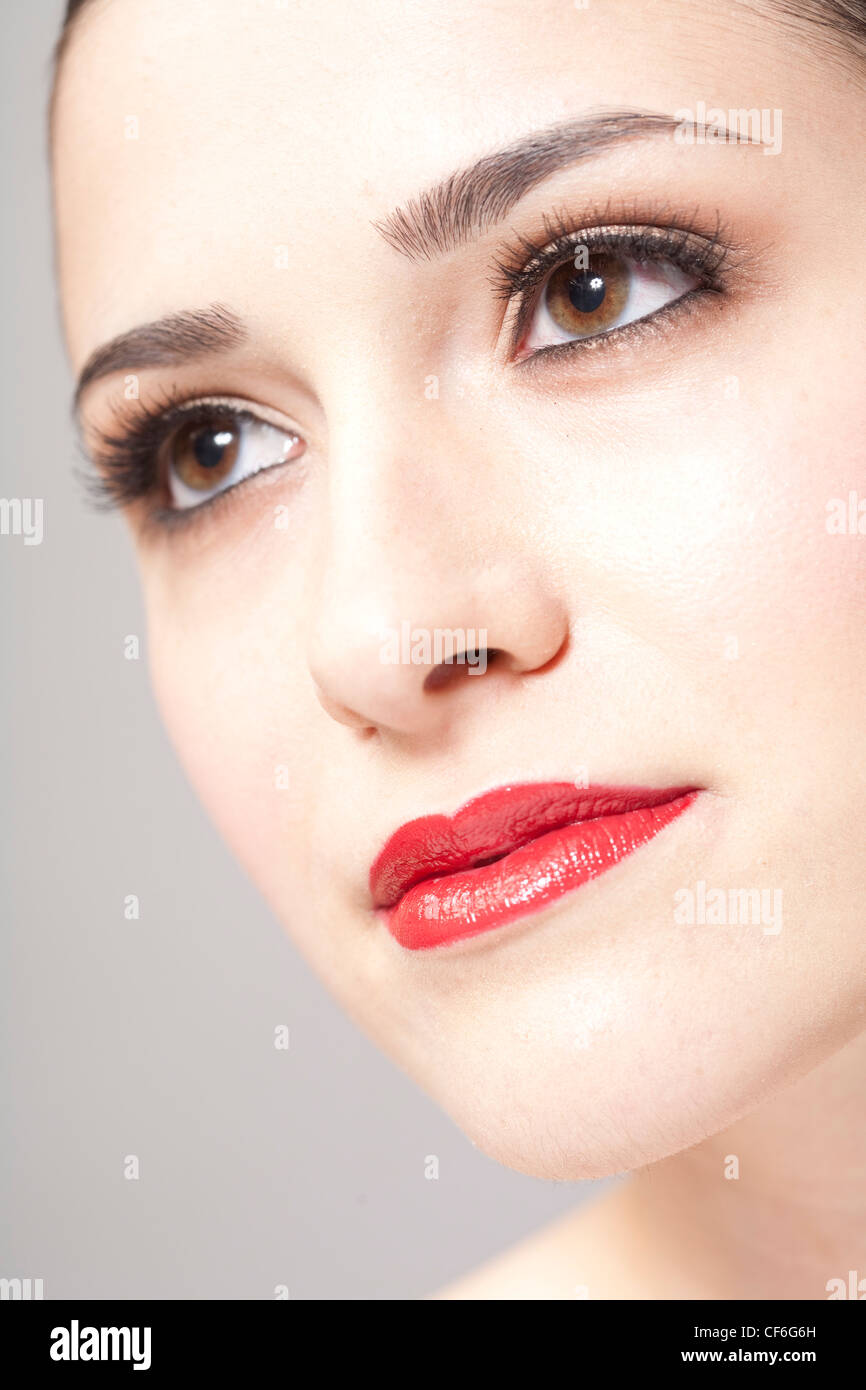 Step-by-Step Lip Colour Stock Photo