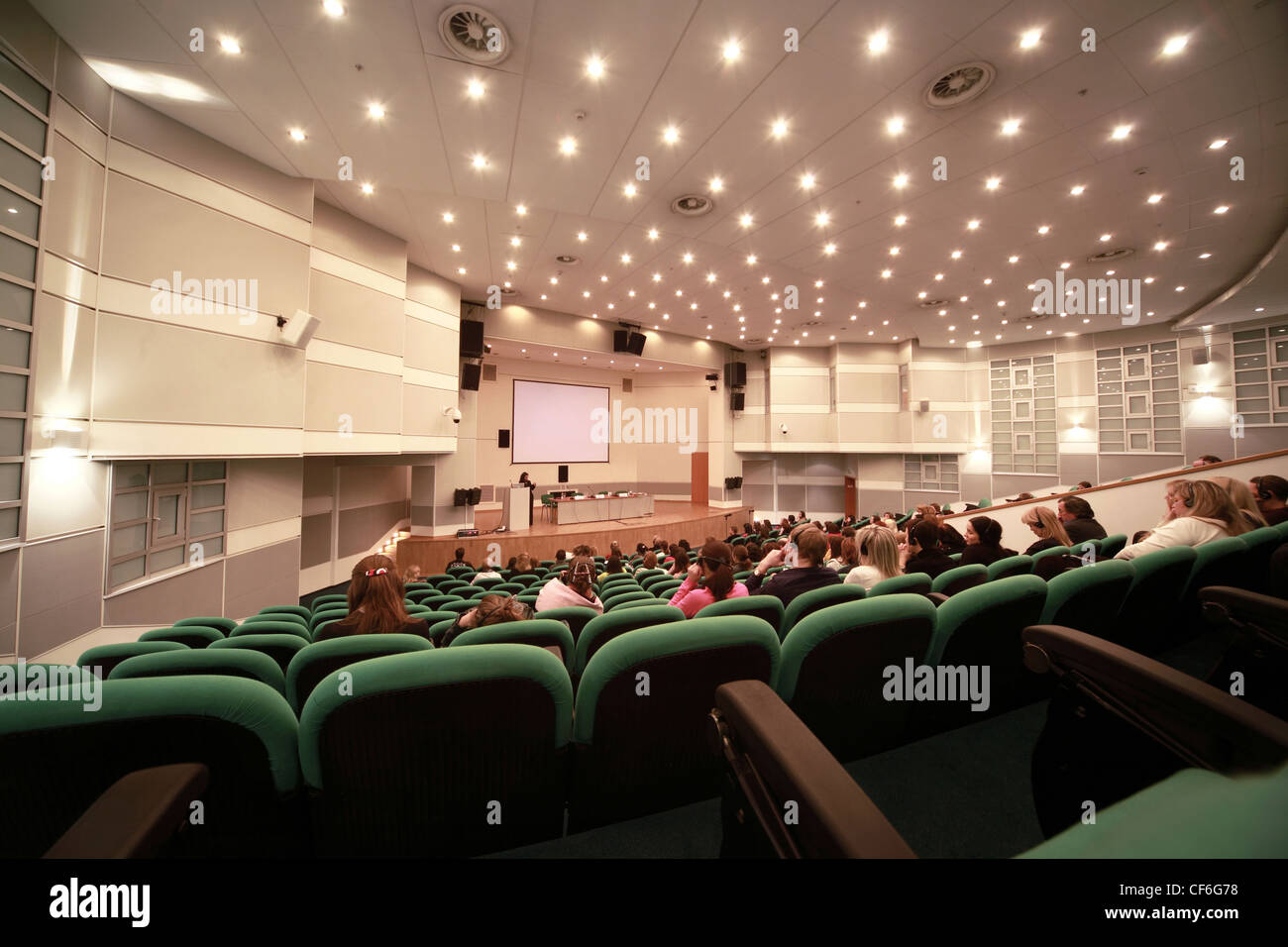 MOSCOW FEBRUARY 26:Fashionable conference conference room CPM ...