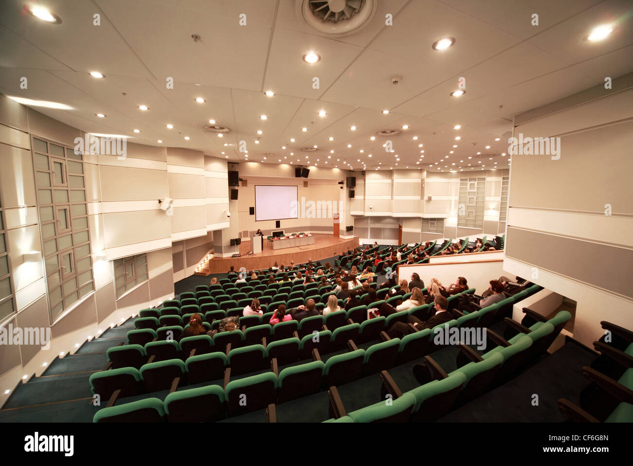 MOSCOW FEBRUARY 26:Fashionable conference conference room CPM ...