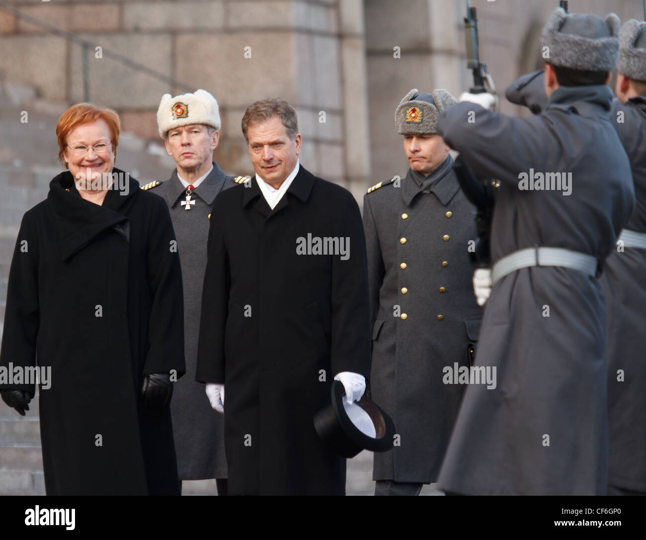 Sauli Niinist Finland s 12th President Of The Republic Inspecting Sauli Niinist Finland s 12th President Of The Republic Inspecting