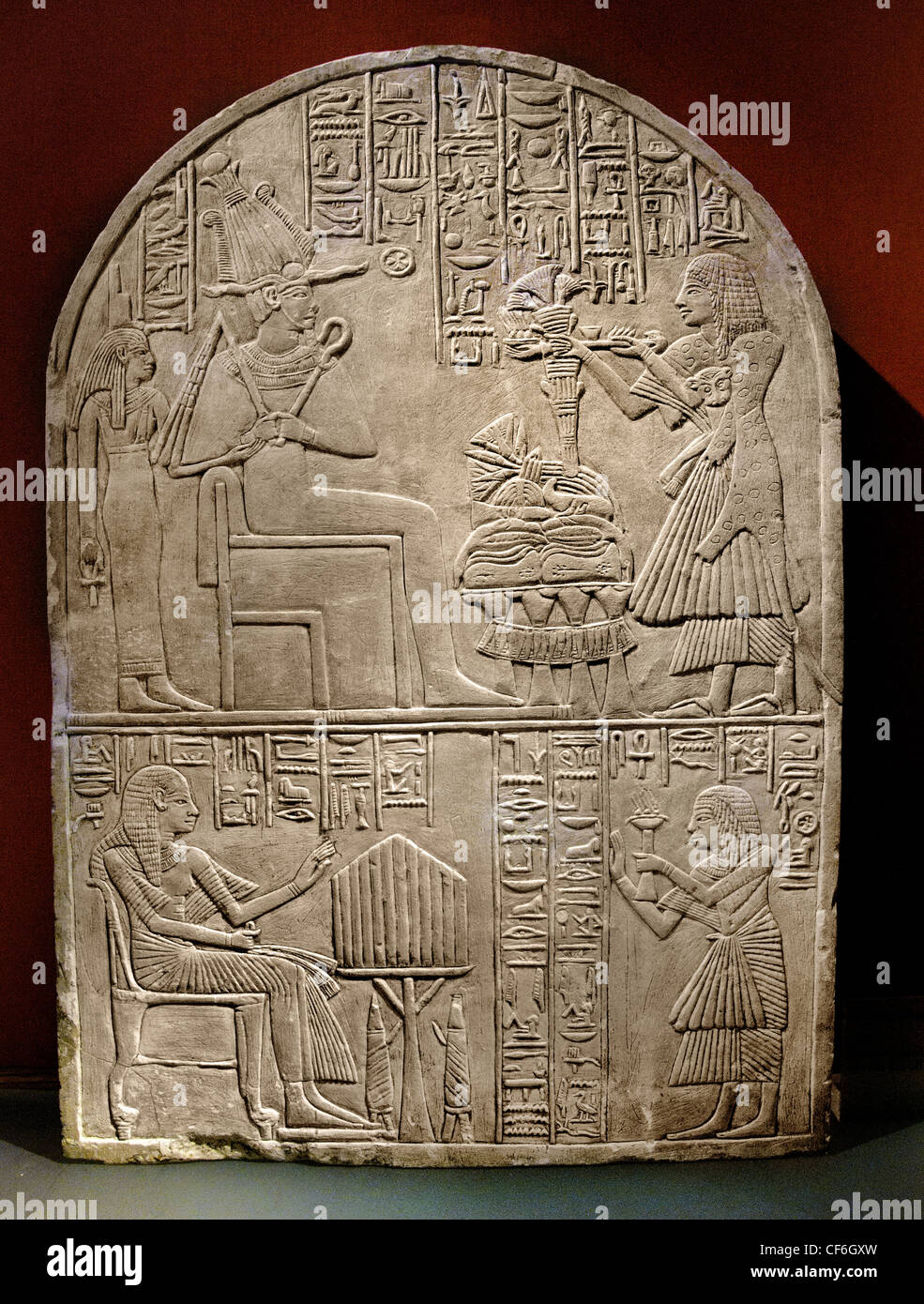 stele and ostraca Deir el Medineh -  Deir el Medina 1295 - 1069  pharaoh Ramses Egypt Valley of the Kings Stock Photo