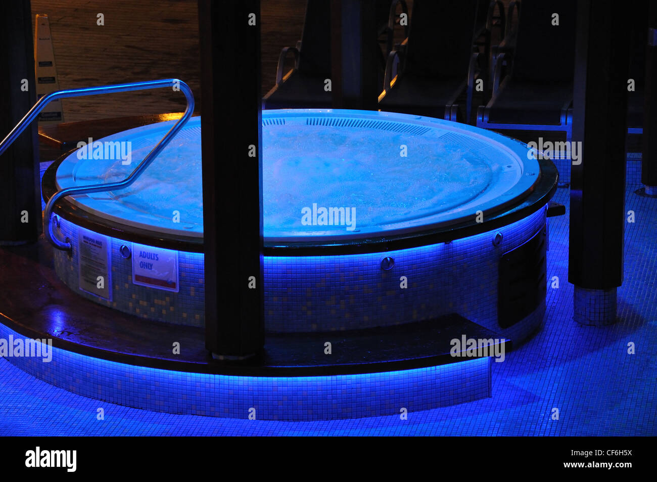 Cruise ship hot tub at night Stock Photo Alamy