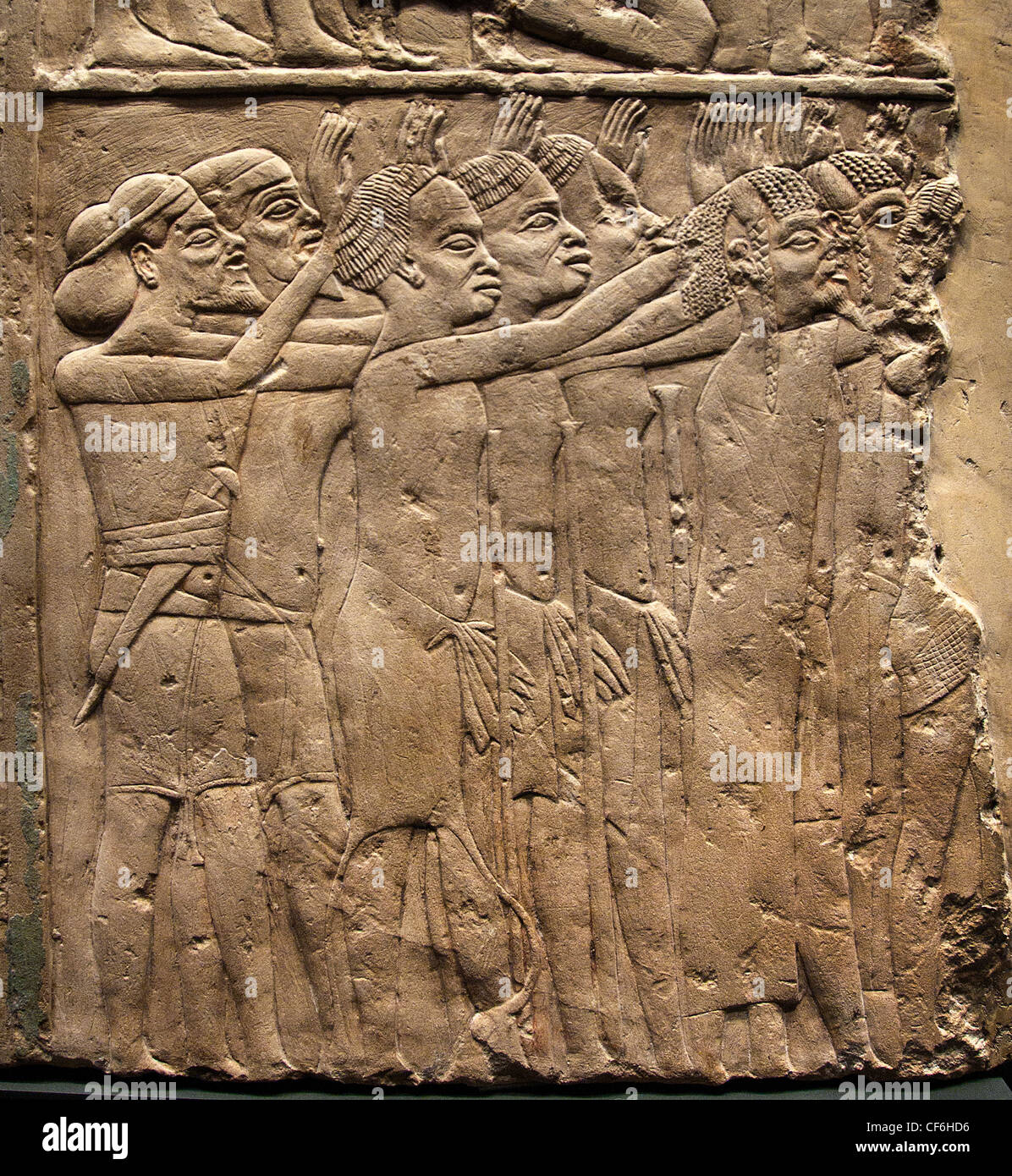 Foreign princes paying tribute to King Tutankhamen of Egypt 1330 BC Saqqara tomb of General Horemheb  Egypt Egyptian Stock Photo