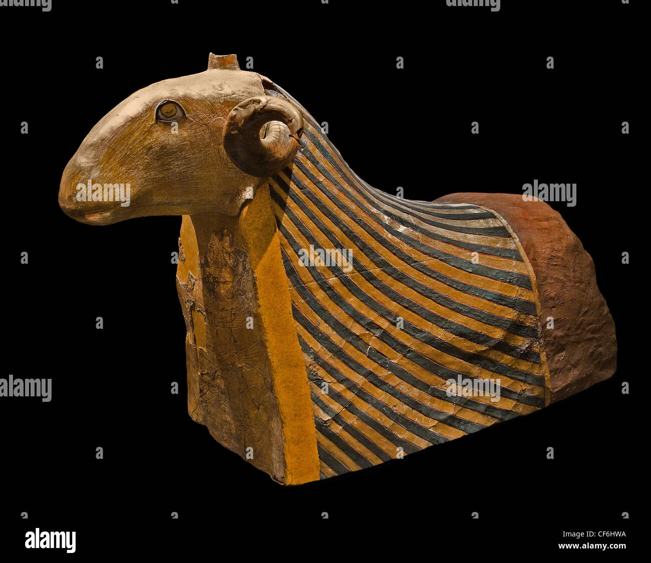 Mummy Osiris ram Khnum god of the Elephantine island near Aswan Ptolemaic period 305 -30 BC Egypt Egyptian Stock Photo