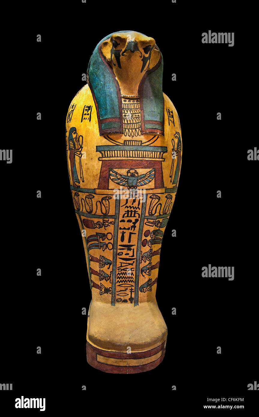 Nickname coffin of Osiris Tehneh Egypt 2 century BC  Egyptian painted wood Stock Photo