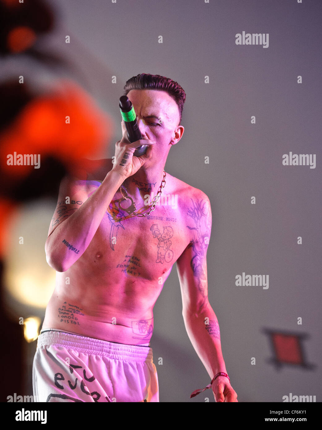 Die Antwoord playing at Voodoo Festival 2010 in New Orleans Stock Photo ...