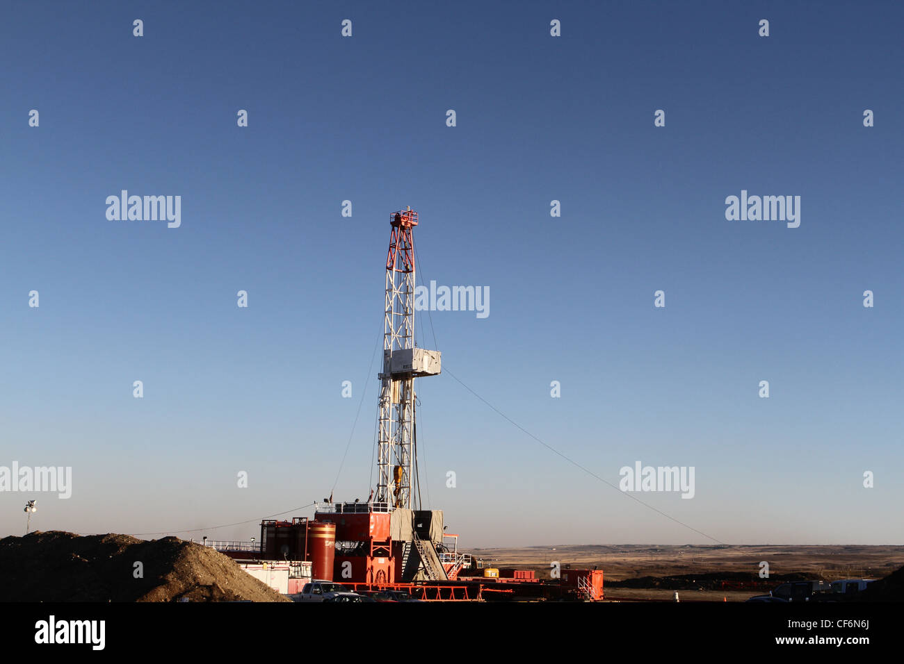 Oil exploration and derrick in Alberta, Canada Stock Photo Alamy