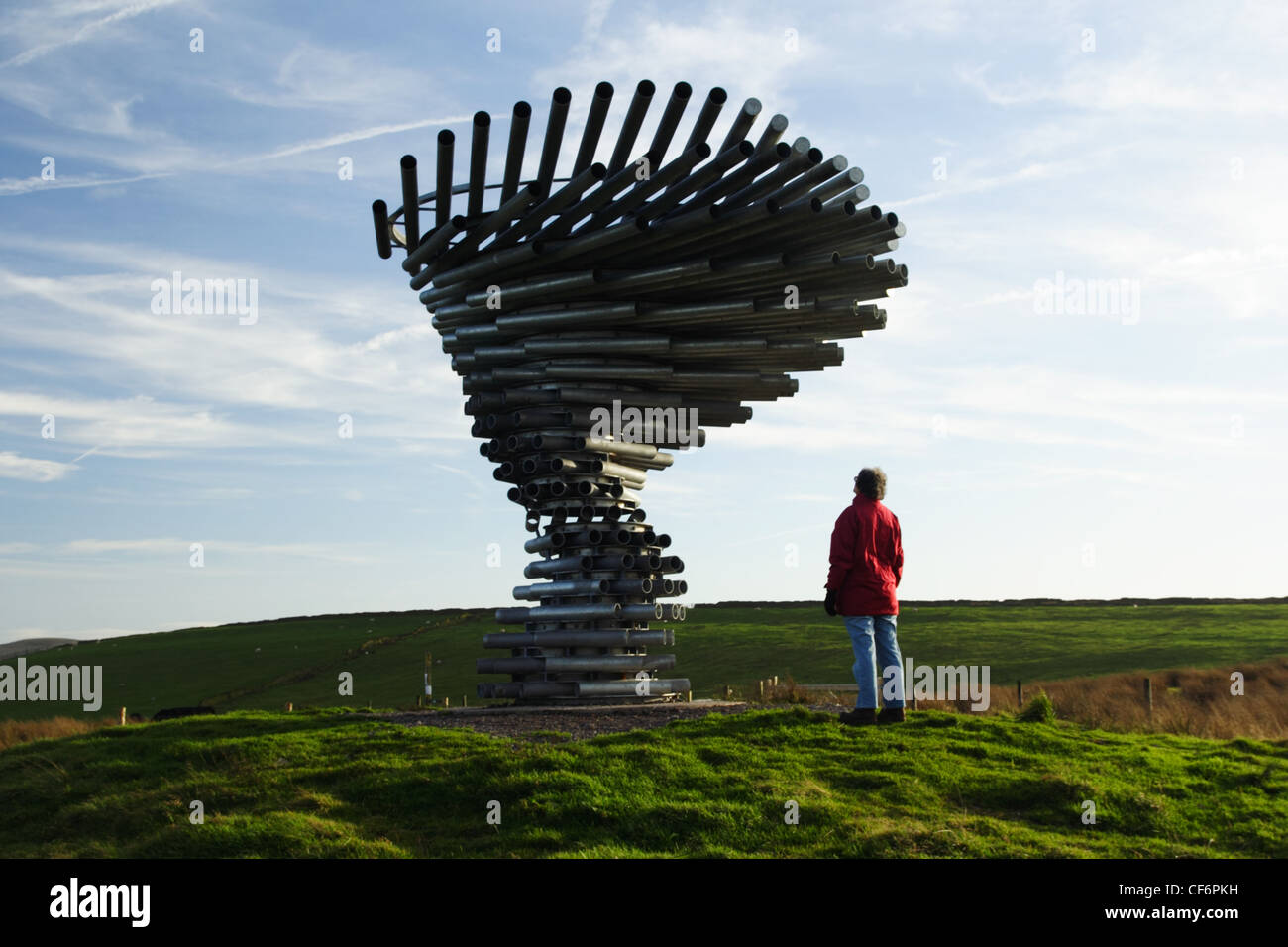 Panopticon sculpture called the Singing Ringing Tree Stock Photo - Alamy