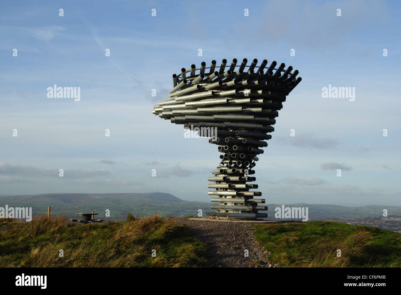 Panopticon sculpture called the Singing Ringing Tree Stock Photo - Alamy