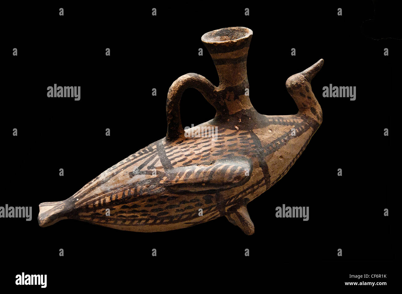 Vase shaped like a duck Cypro-Geometric III century BC 9 to 8 Cyprus Greek Greece Stock Photo
