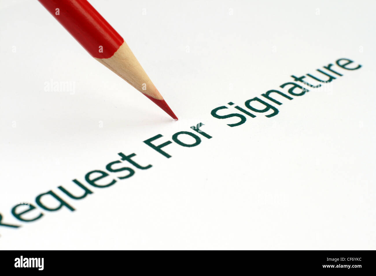 Request for Signature Stock Photo Alamy