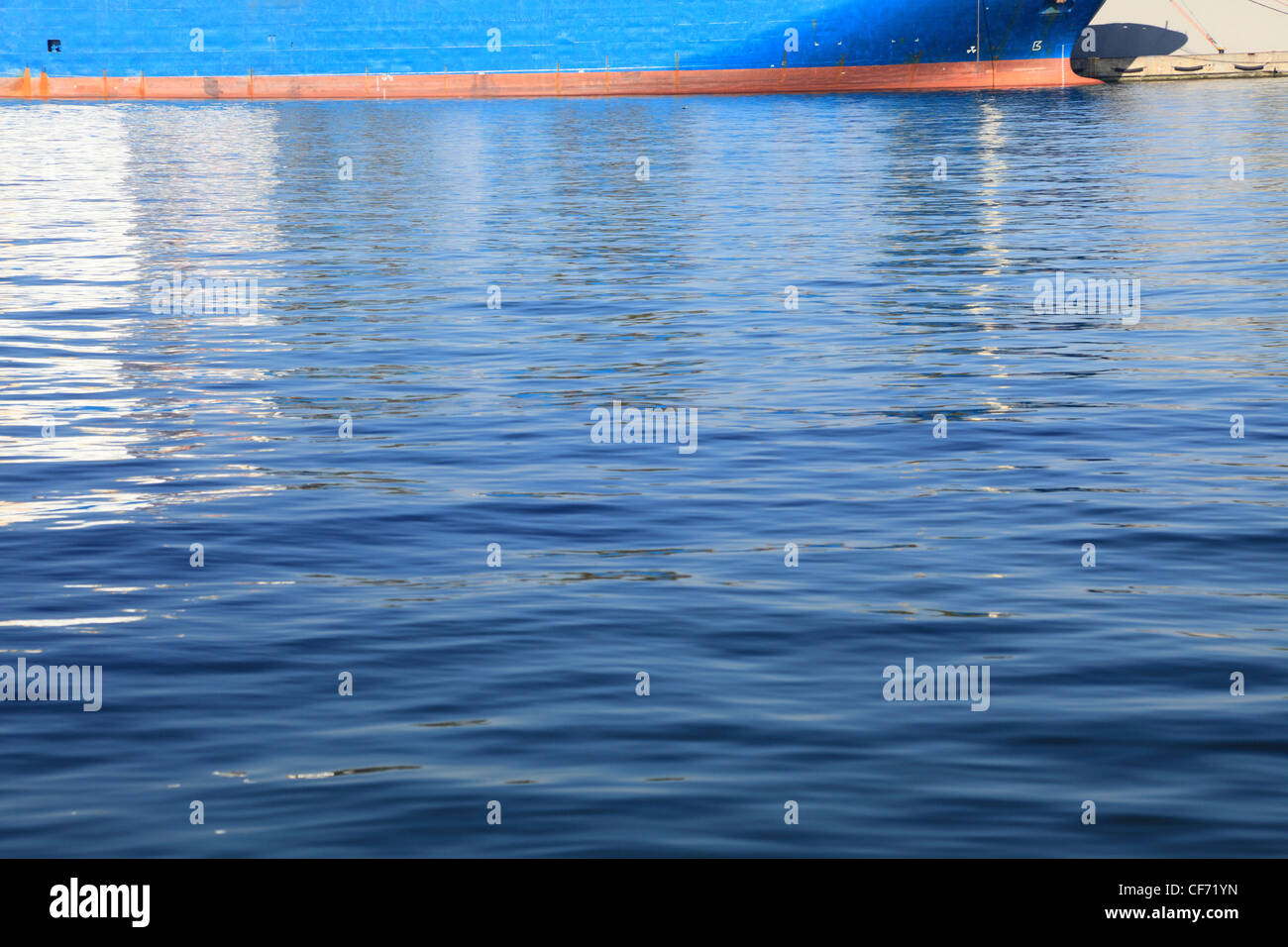 ships depth gauge blue sea Stock Photo