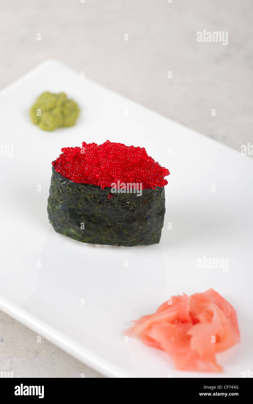 Flying fish roe maki hi-res stock photography and images - Alamy