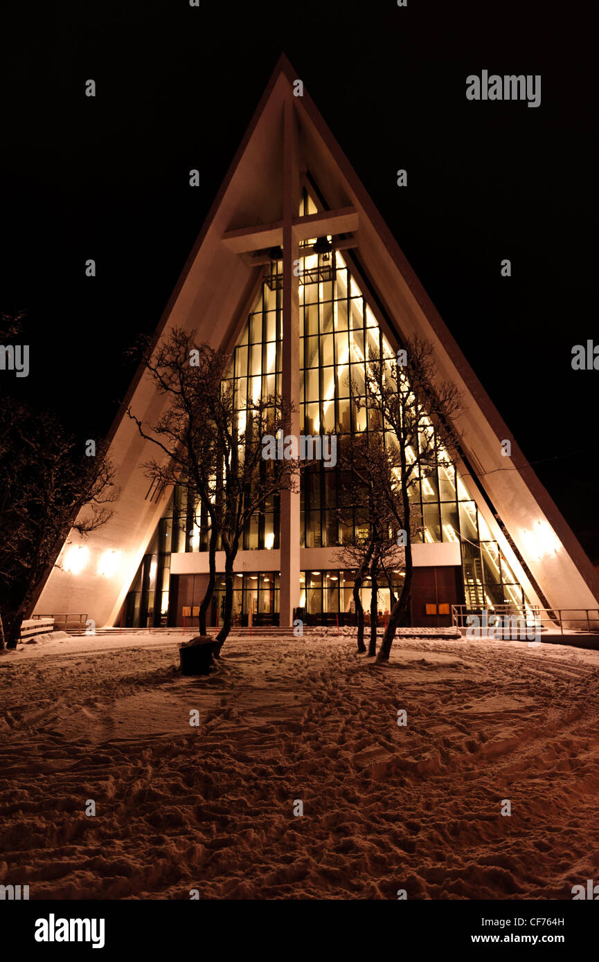 The Tromsdalen Church, Tromso Stock Photo