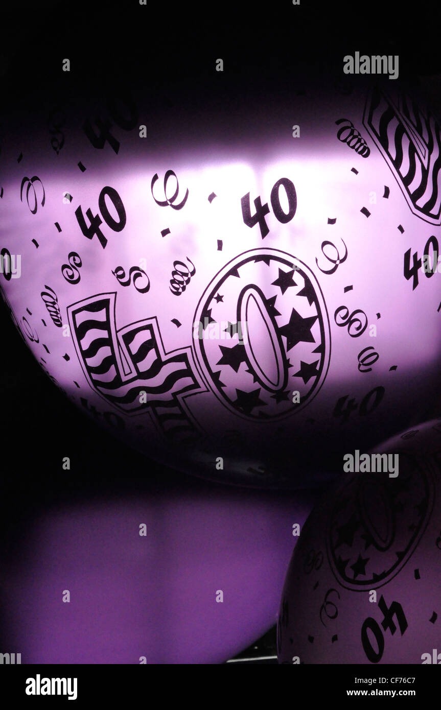 40th birthday balloons hi-res stock photography and images - Alamy