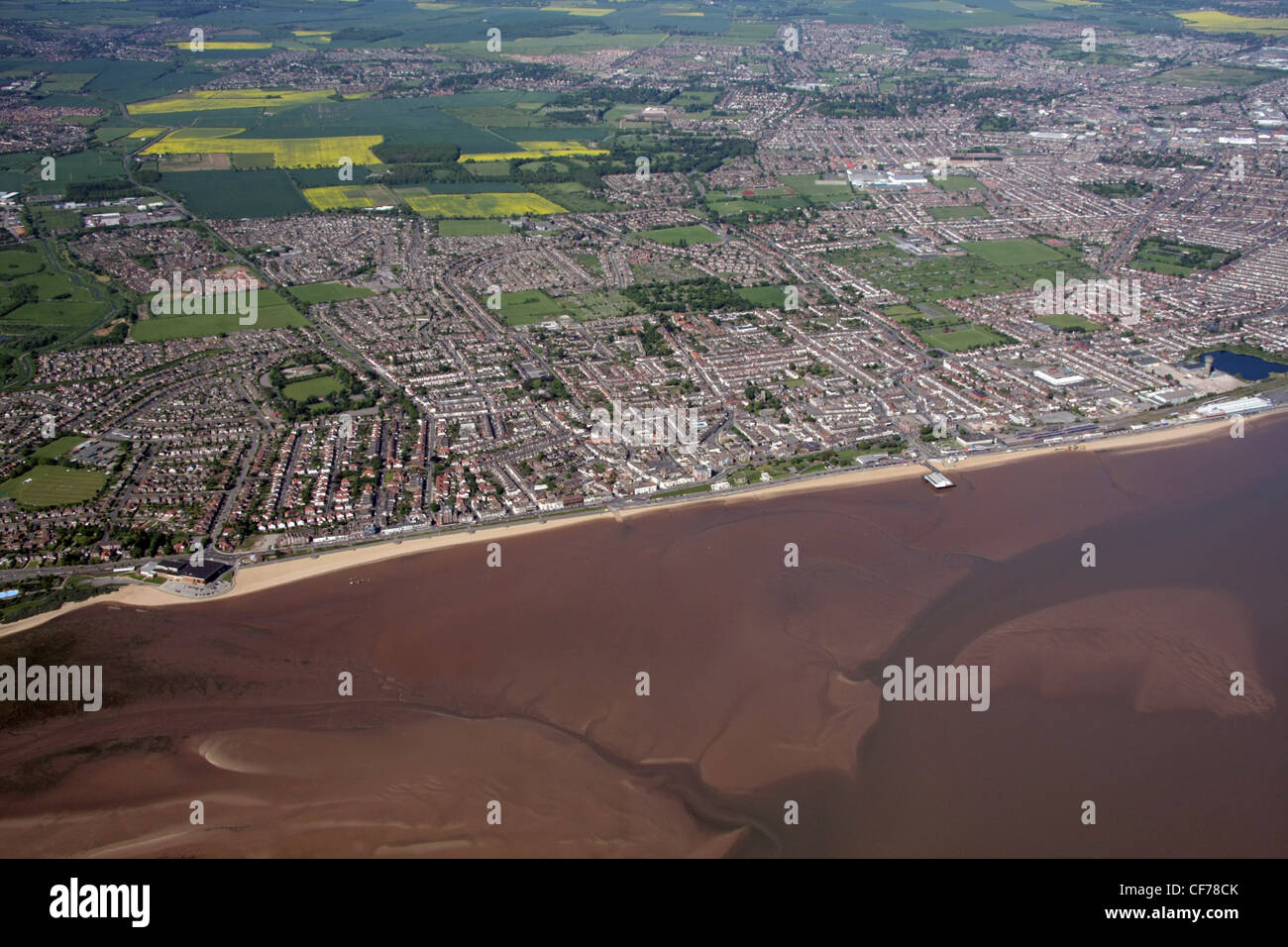 Aerial view of Cleethorpes, Lincolnshire Stock Photo