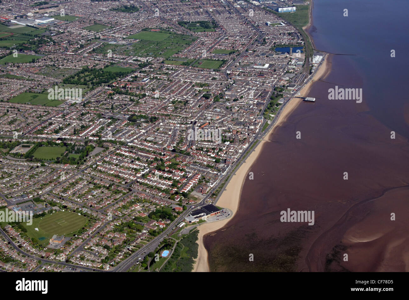 Aerial view of Cleethorpes, Lincolnshire Stock Photo